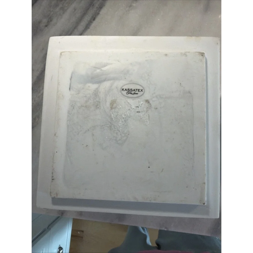 Kassatex Marmol Bathroom Waste Basket Marble Look Heavy 995
